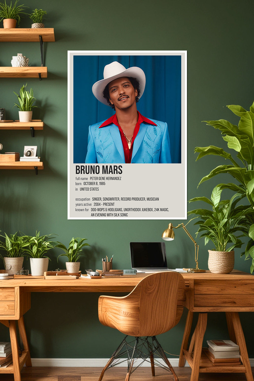 Bruno Mars | Retro Funk Pop Poster | 24K Magic | Music Poster