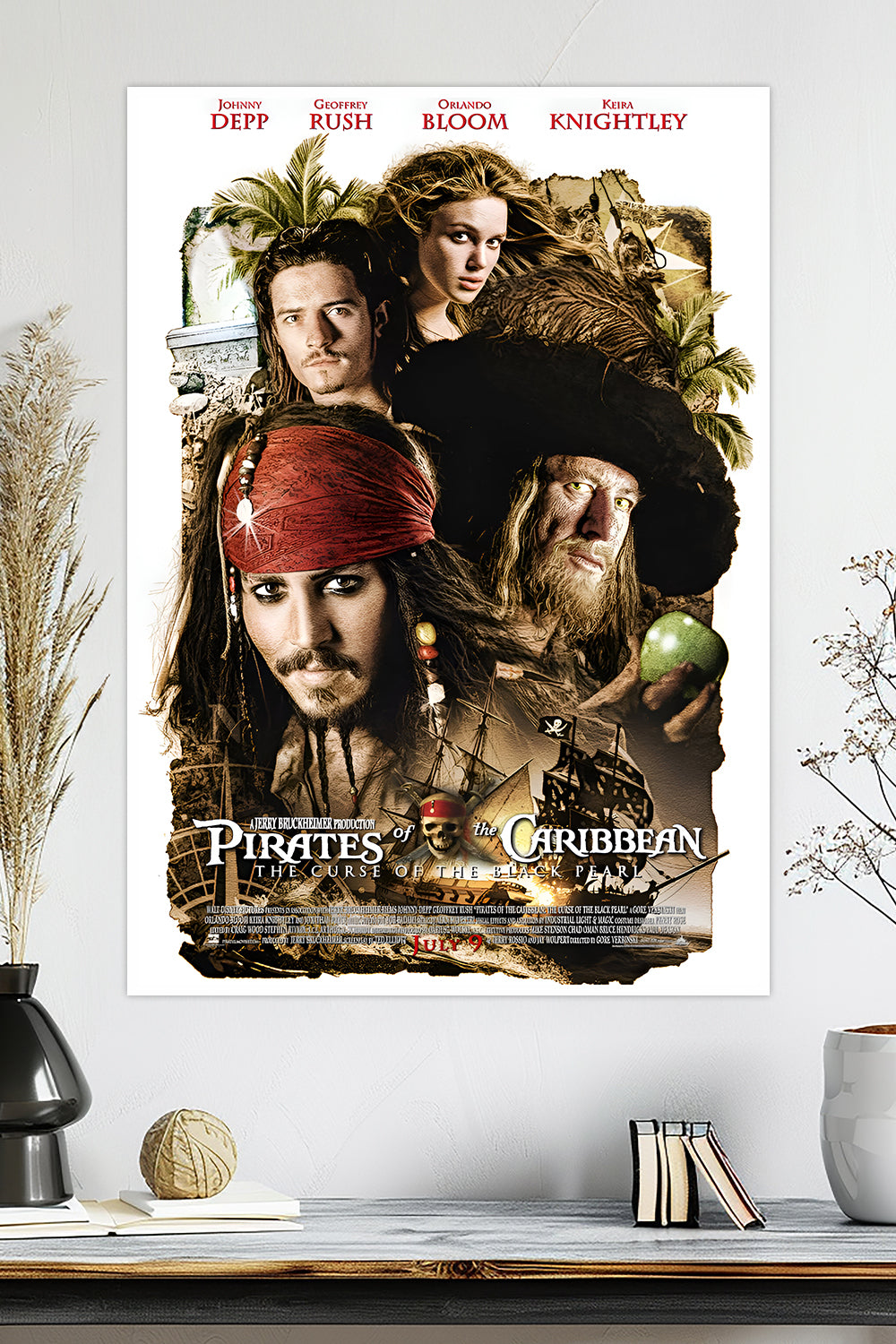 Pirates of the Caribbean: The Curse of the Black Pearl | Captain Jack Sparrow | Movie Poster