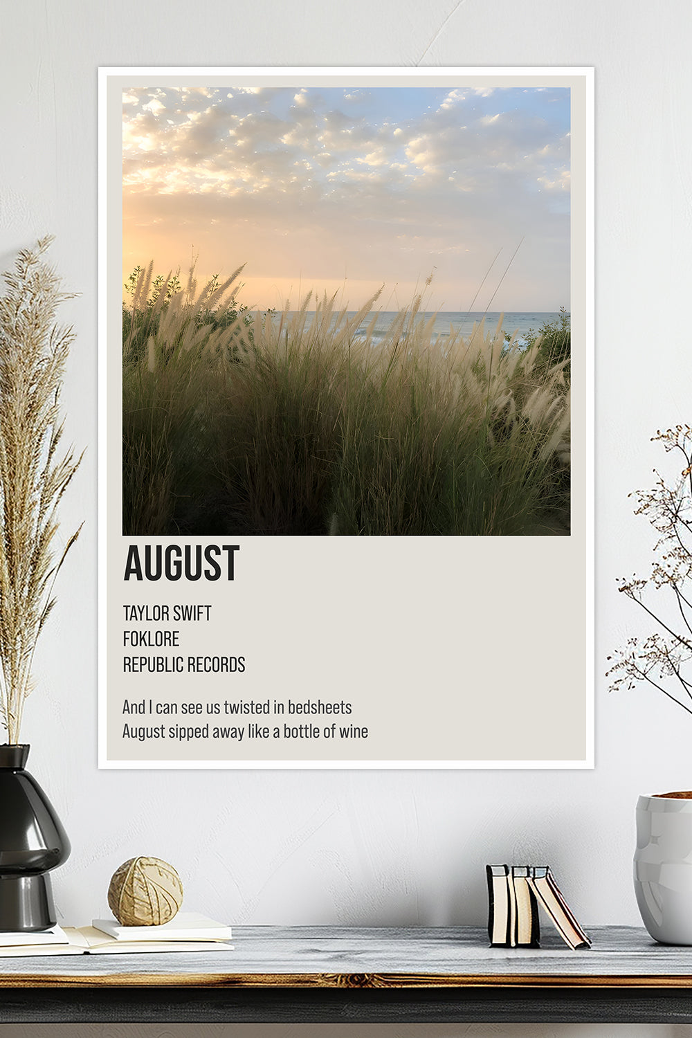 August | Taylor Swift | Music Poster