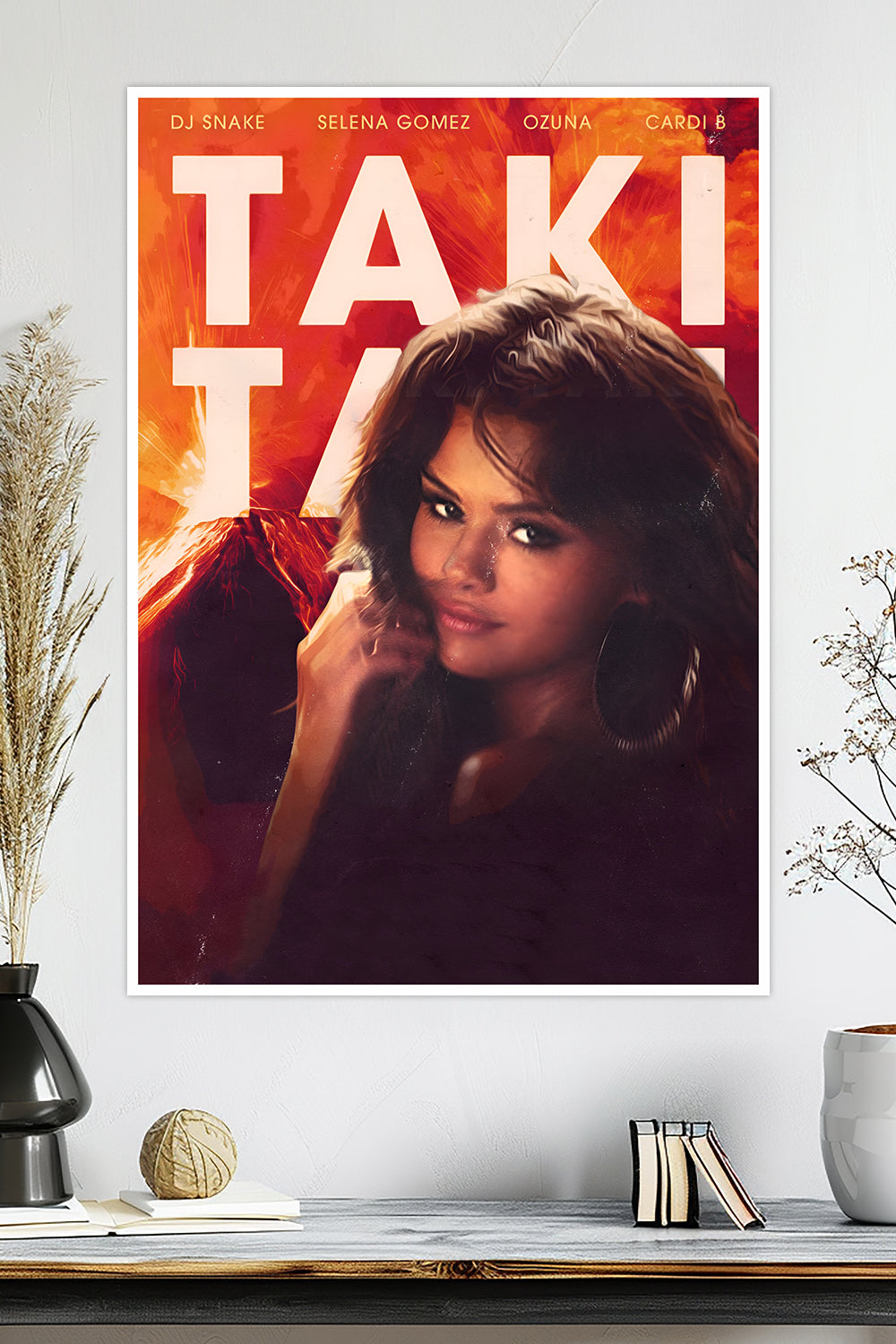 Taki Taki Song Poster | DJ Snake, Selena Gomez, Ozuna, Cardi B | Music Poster
