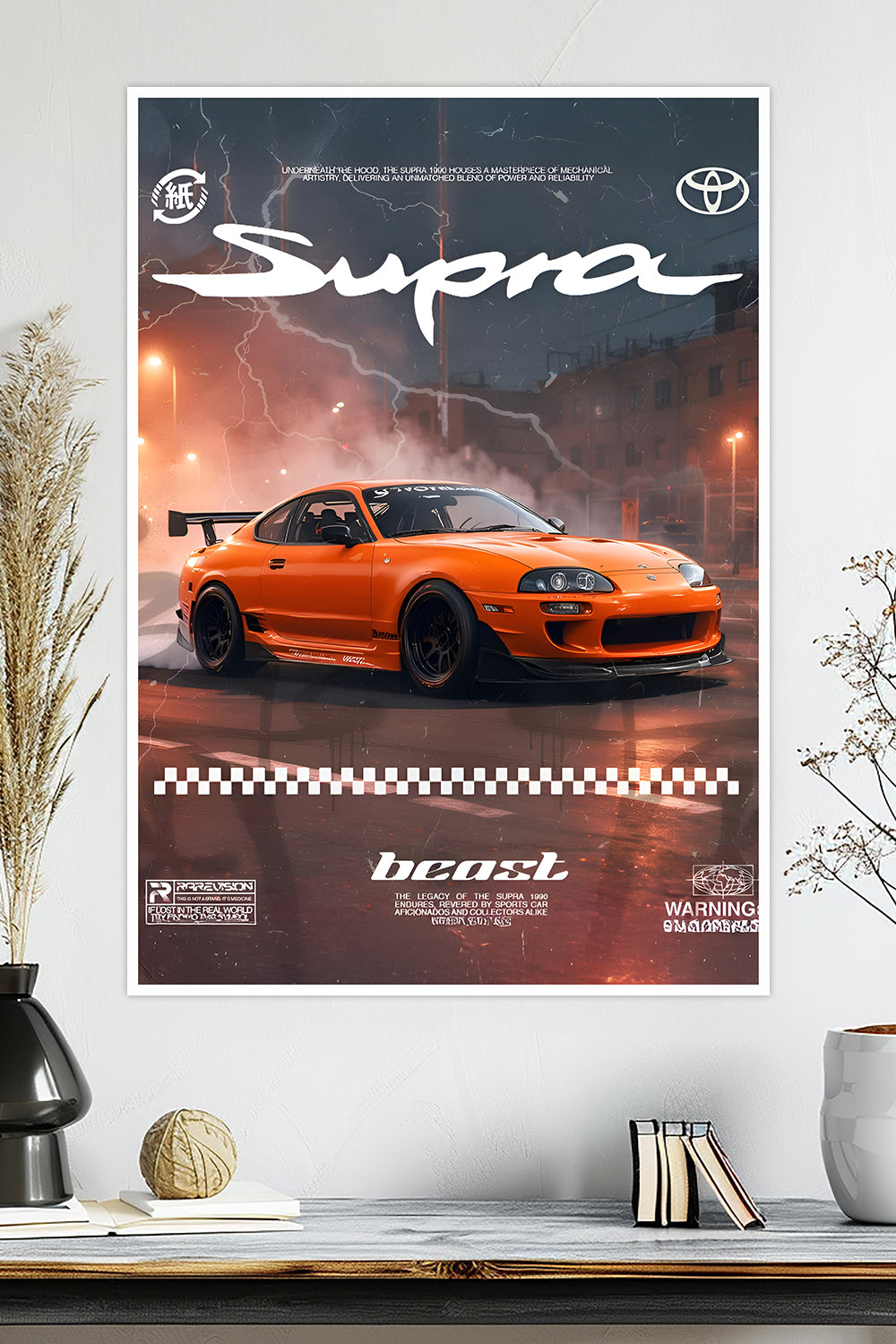 Toyota Supra | "Beast" | Car Poster