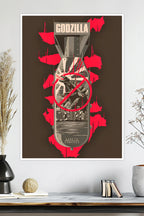 Godzilla "No More Nukes" | Atomic Bomb Poster | Gareth Edwards Film | Movie Poster