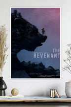 The Revenant | Bear Silhouette | Leonardo DiCaprio & Tom Hardy | Movie Poster