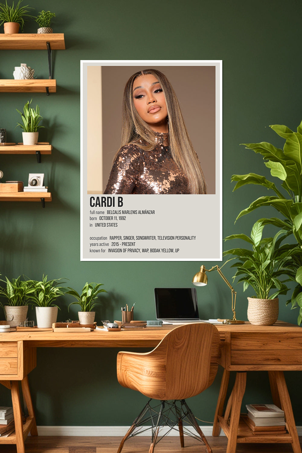 Cardi B | Hip-Hop Queen | Bodak Yellow | Music Poster