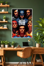 Justice League Movie Poster | Batman, Superman, Wonder Woman, Flash, Aquaman, Cyborg | DC Poster