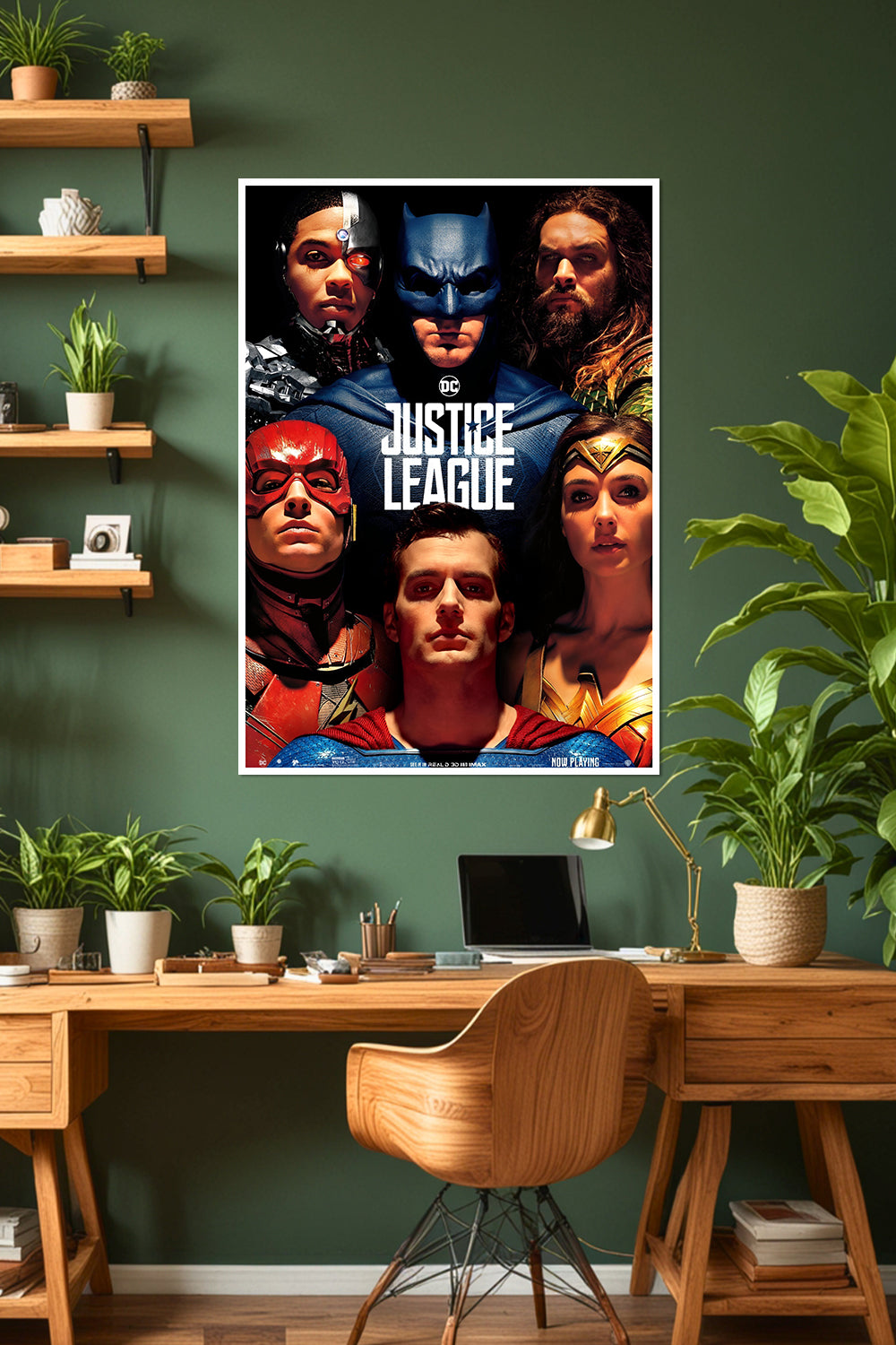 Justice League Movie Poster | Batman, Superman, Wonder Woman, Flash, Aquaman, Cyborg | DC Poster