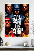 Justice League Movie Poster | Batman, Superman, Wonder Woman, Flash, Aquaman, Cyborg | DC Poster (Copy)