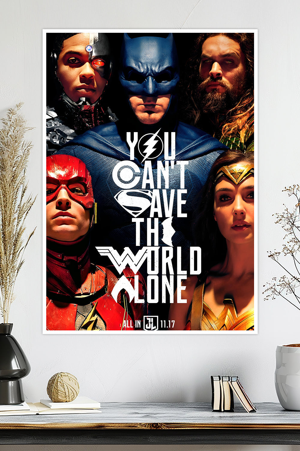 Justice League Movie Poster | Batman, Superman, Wonder Woman, Flash, Aquaman, Cyborg | DC Poster (Copy)