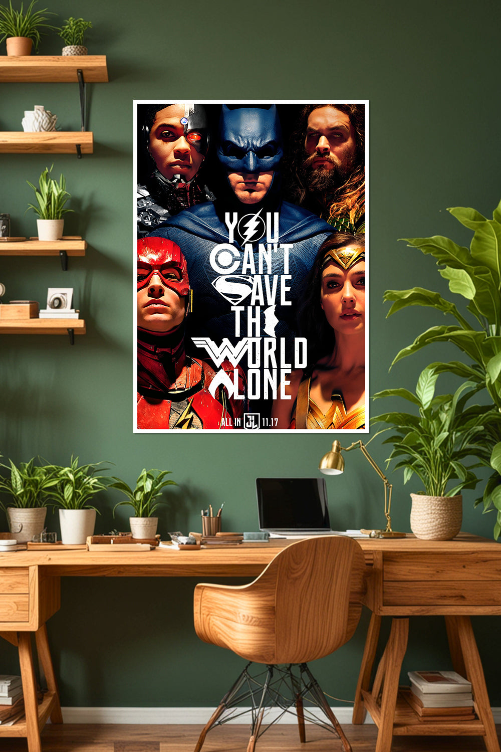Justice League Movie Poster | Batman, Superman, Wonder Woman, Flash, Aquaman, Cyborg | DC Poster (Copy)