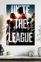 Justice League Movie Poster | Batman, Superman, Wonder Woman, Flash, Aquaman, Cyborg | DC Poster