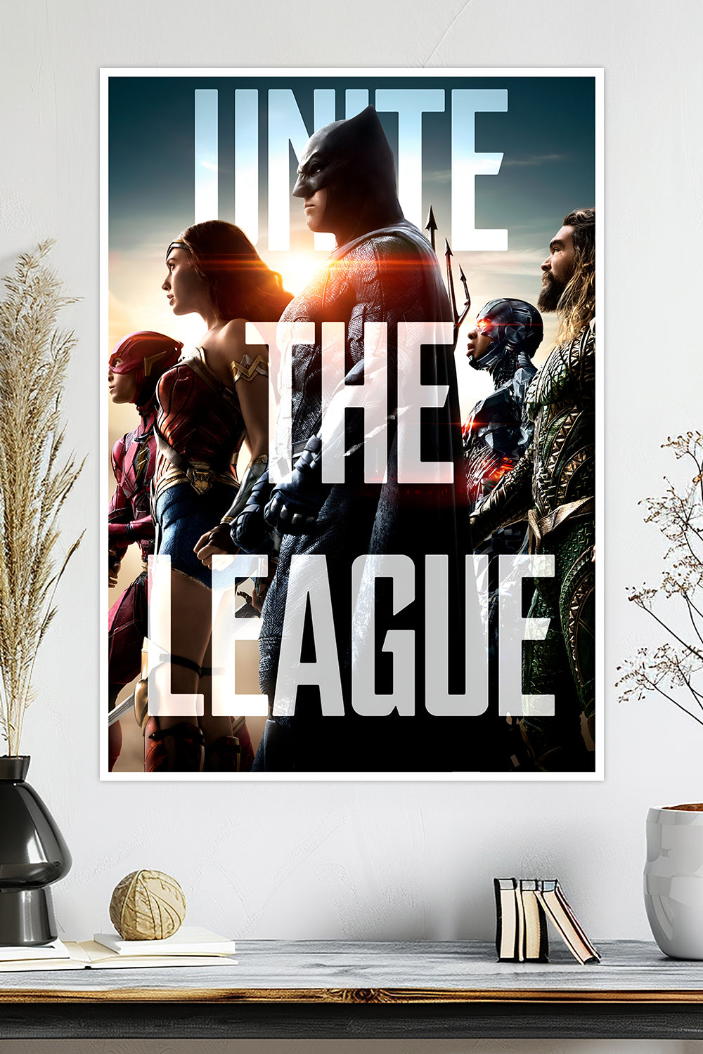 Justice League Movie Poster | Batman, Superman, Wonder Woman, Flash, Aquaman, Cyborg | DC Poster