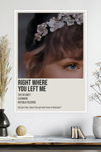 Right Where You Left Me | Taylor Swift | Music Poster