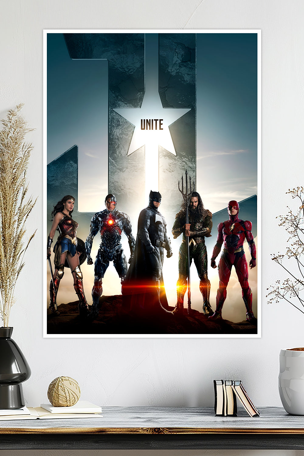 Justice League Movie Poster | Batman, Superman, Wonder Woman, Flash, Aquaman, Cyborg | DC Poster