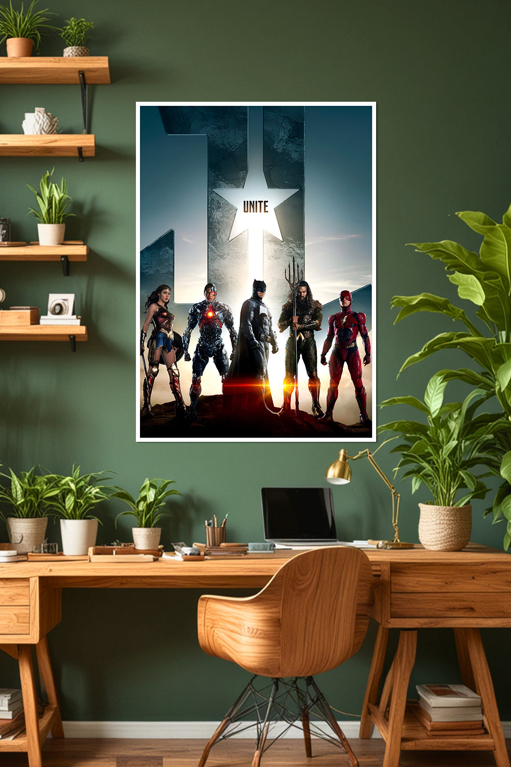 Justice League Movie Poster | Batman, Superman, Wonder Woman, Flash, Aquaman, Cyborg | DC Poster