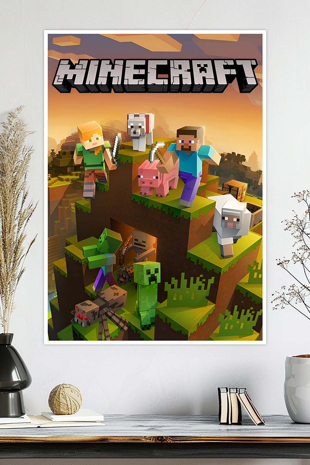 Minecraft | Creeper & Steve | Game Poster