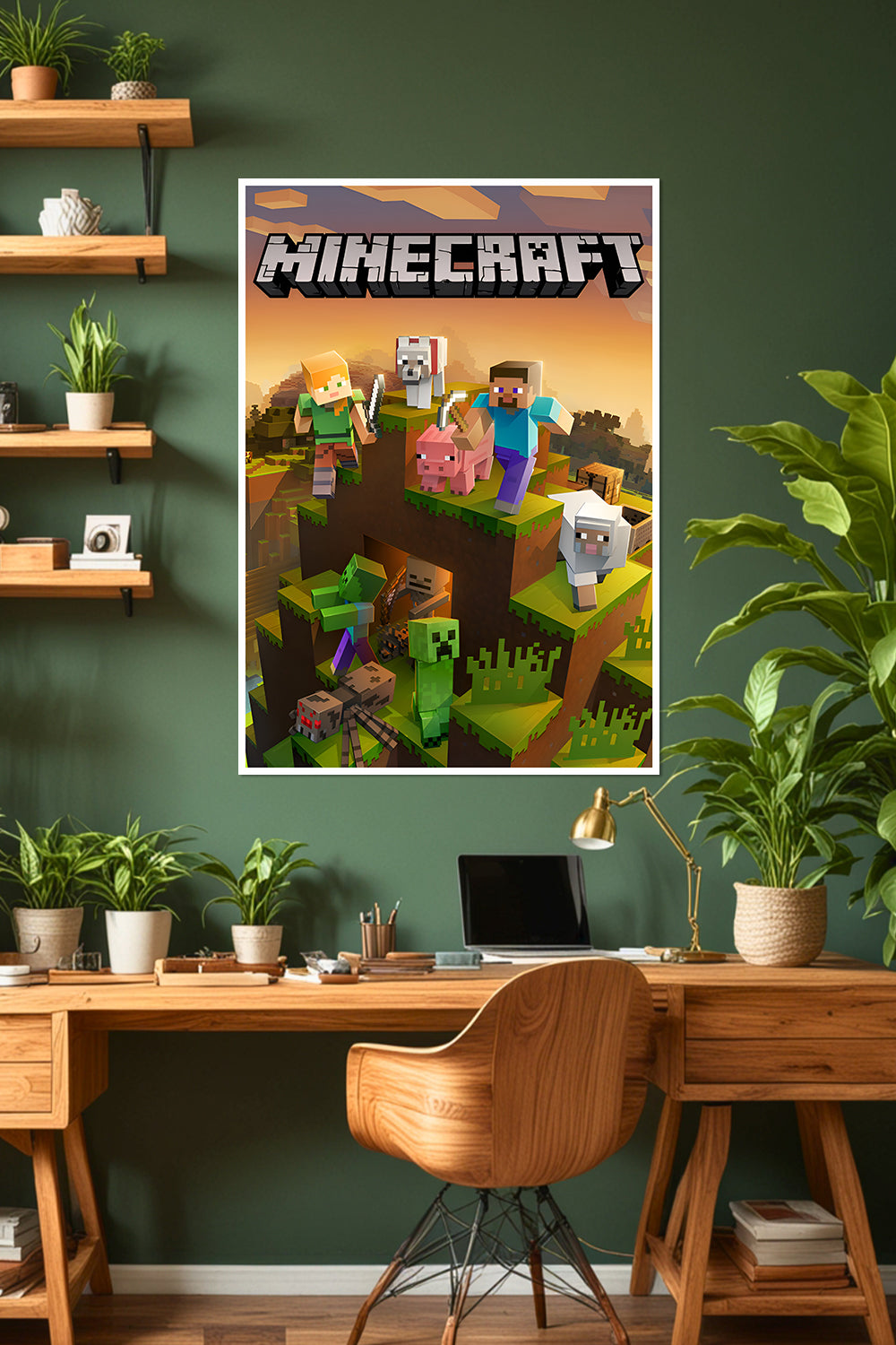 Minecraft | Creeper & Steve | Game Poster