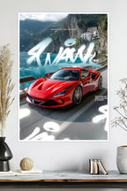 Ferrari F8 Tributo | AI Concept | Car Poster
