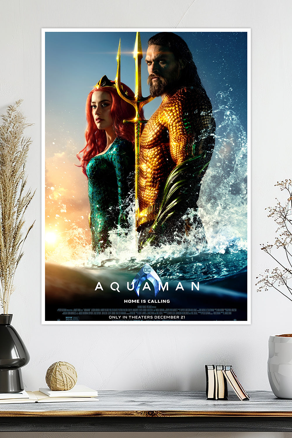 Aquaman & Mera Movie Poster | Jason Momoa & Amber Heard | DC Poster