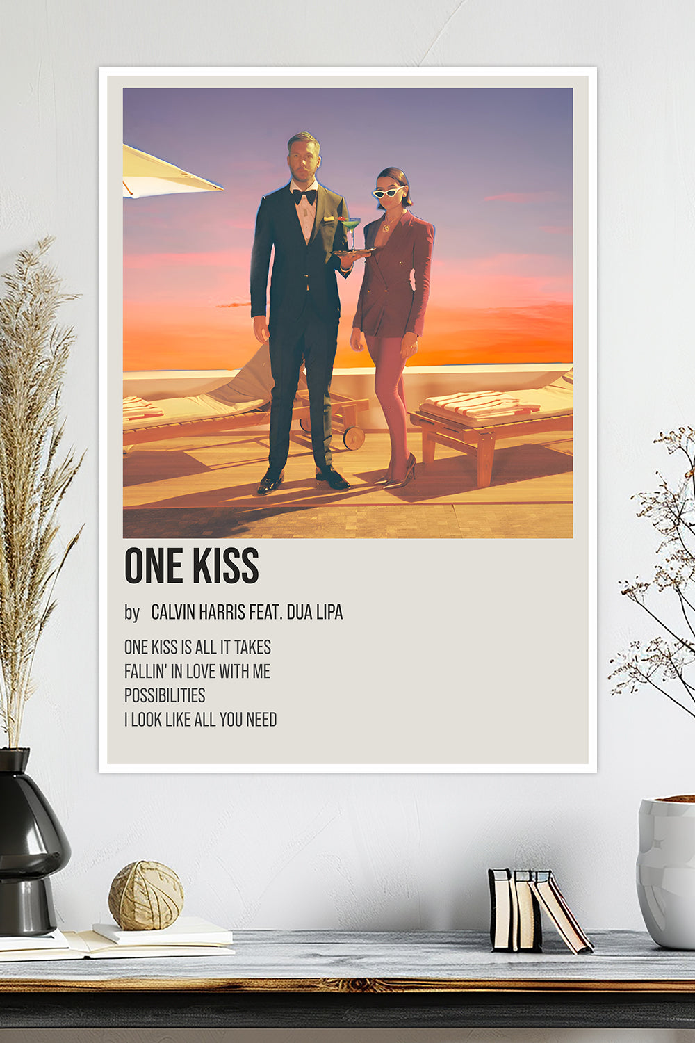 One Kiss | Calvin Harris & Dua Lipa | Music Poster