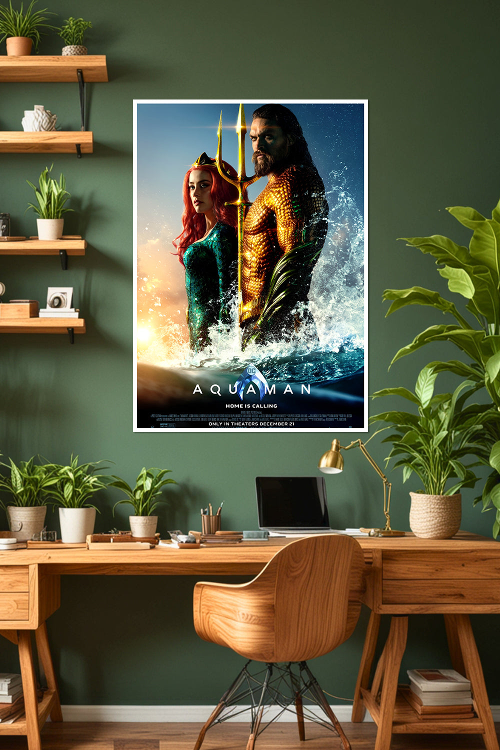 Aquaman & Mera Movie Poster | Jason Momoa & Amber Heard | DC Poster