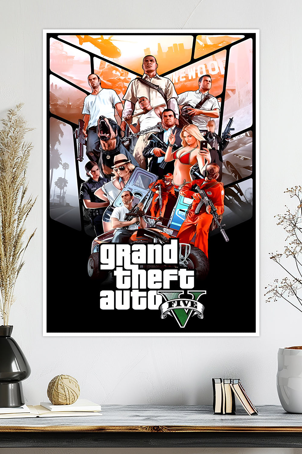 Grand Theft Auto V Poster | GTA 5 | Game Poster