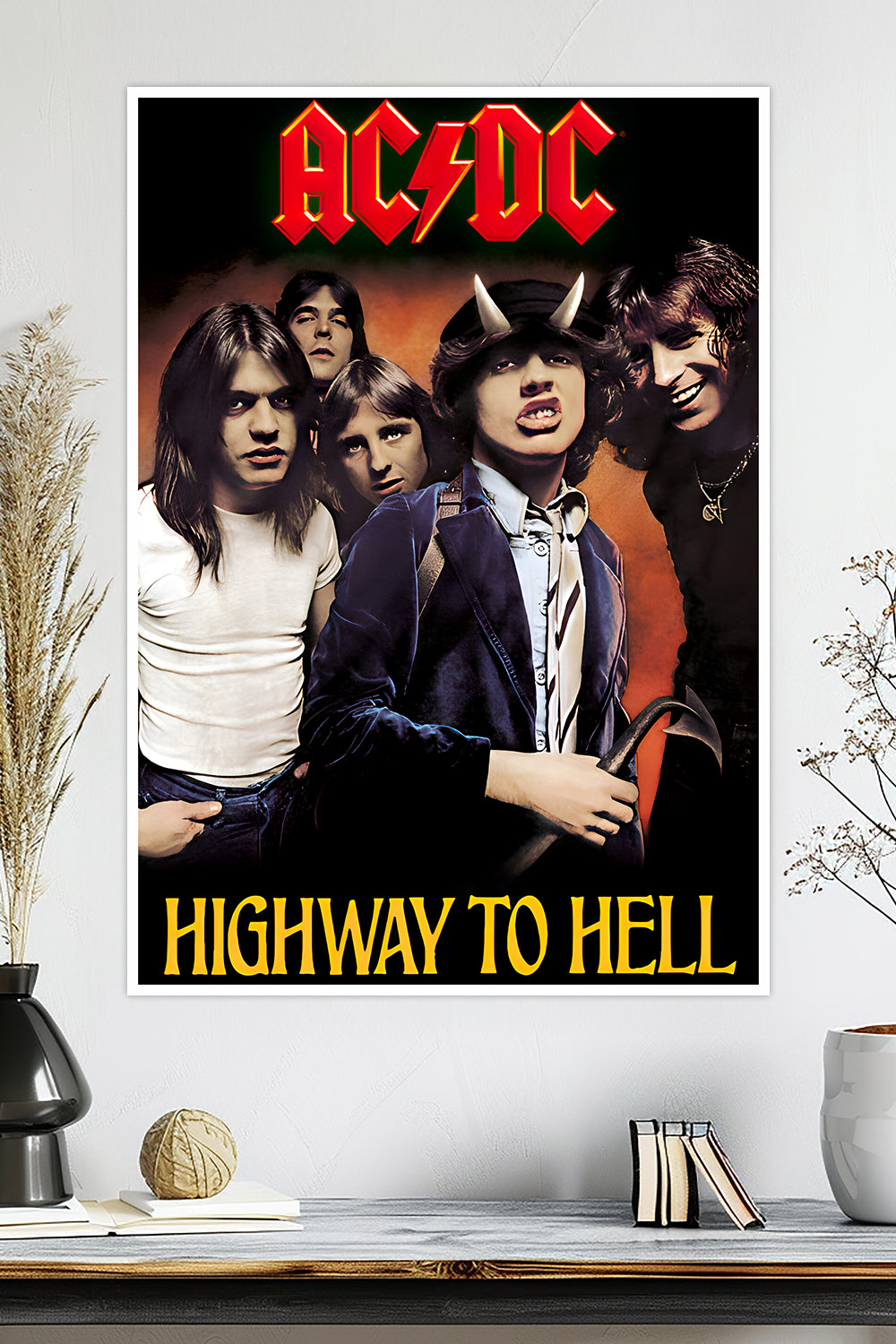 AC/DC Highway to Hell Poster | Classic Rock Album Cover | Music Poster