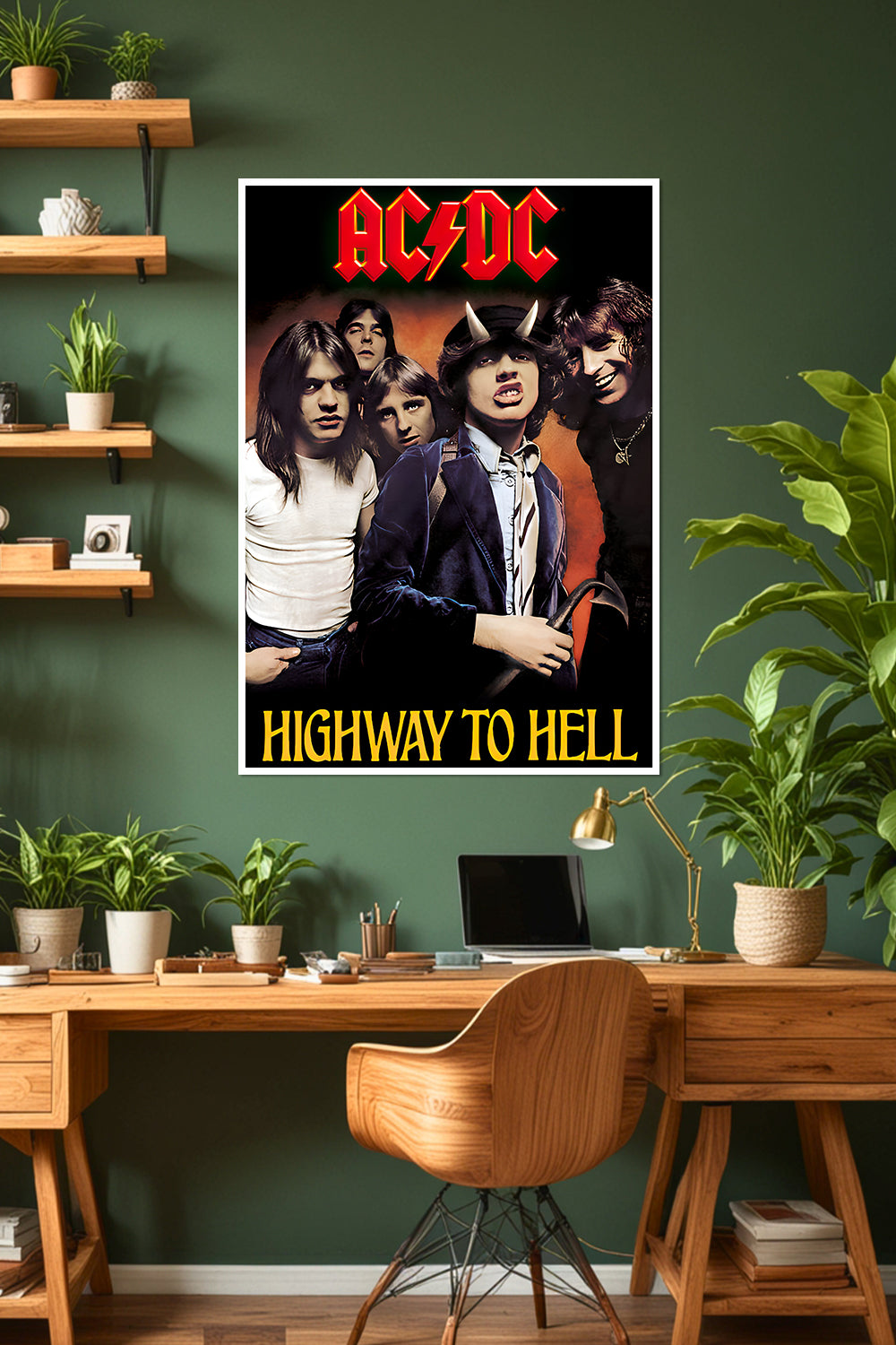 AC/DC Highway to Hell Poster | Classic Rock Album Cover | Music Poster