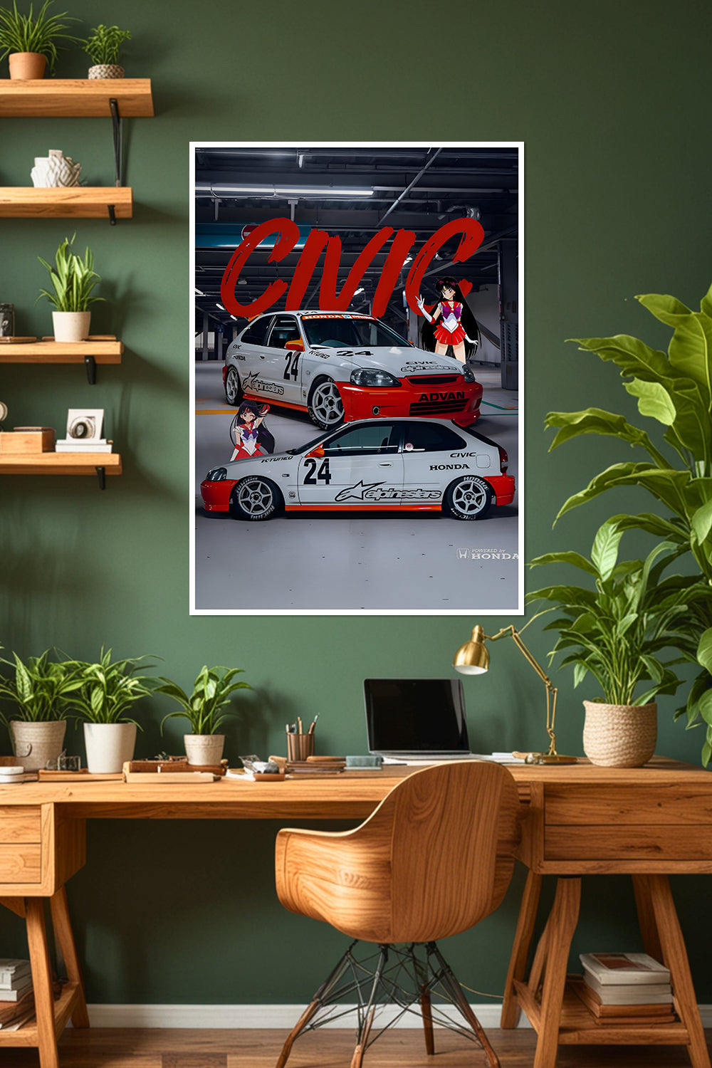 Honda Civic EK | Sailor Moon | Car Poster