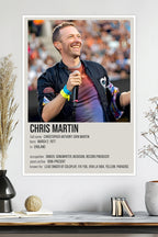 Chris Martin | Coldplay Poster | Music Poster