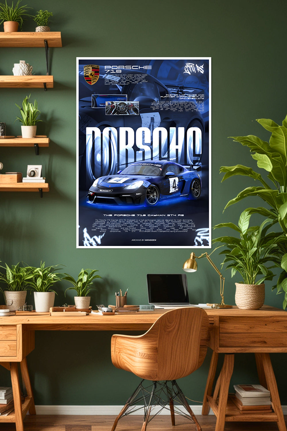 Porsche 718 Cayman GT4 RS Clubsport | Racing | Car Poster