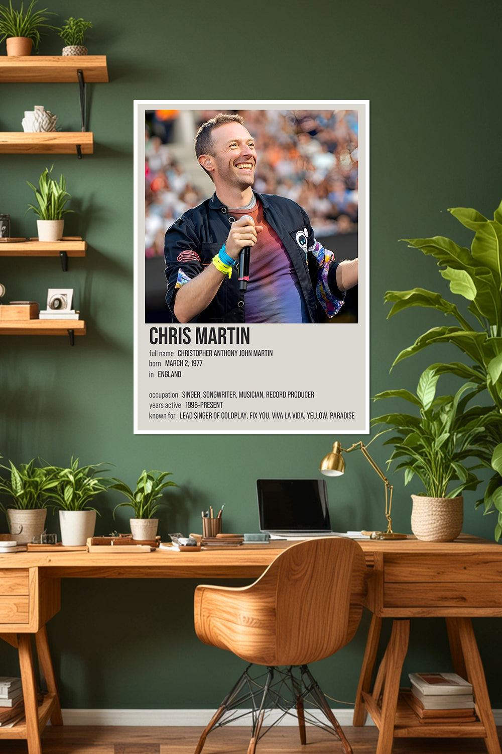 Chris Martin | Coldplay Poster | Music Poster