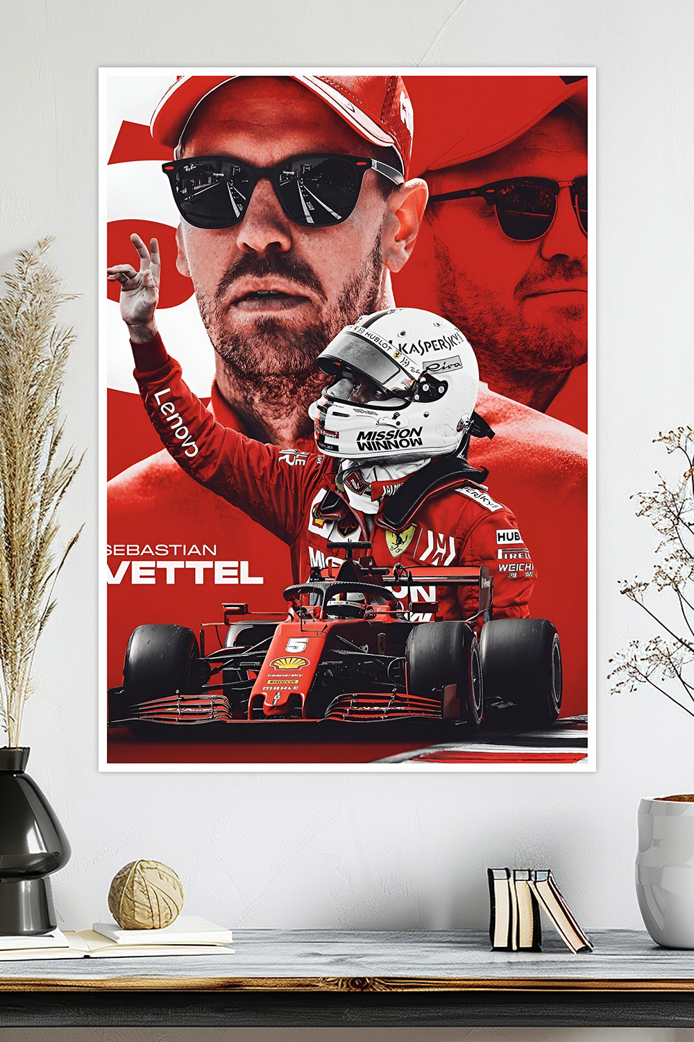 Sebastian Vettel & Charles Leclerc | Ferrari F1 | F1 Racing Poster