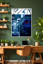 Nissan Skyline GT-R R34 | Night City | Car Poster