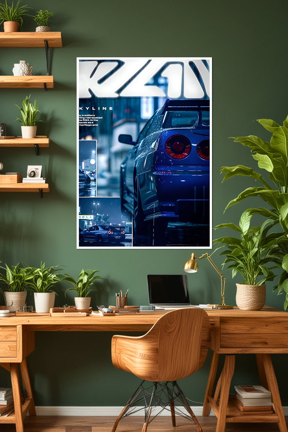 Nissan Skyline GT-R R34 | Night City | Car Poster