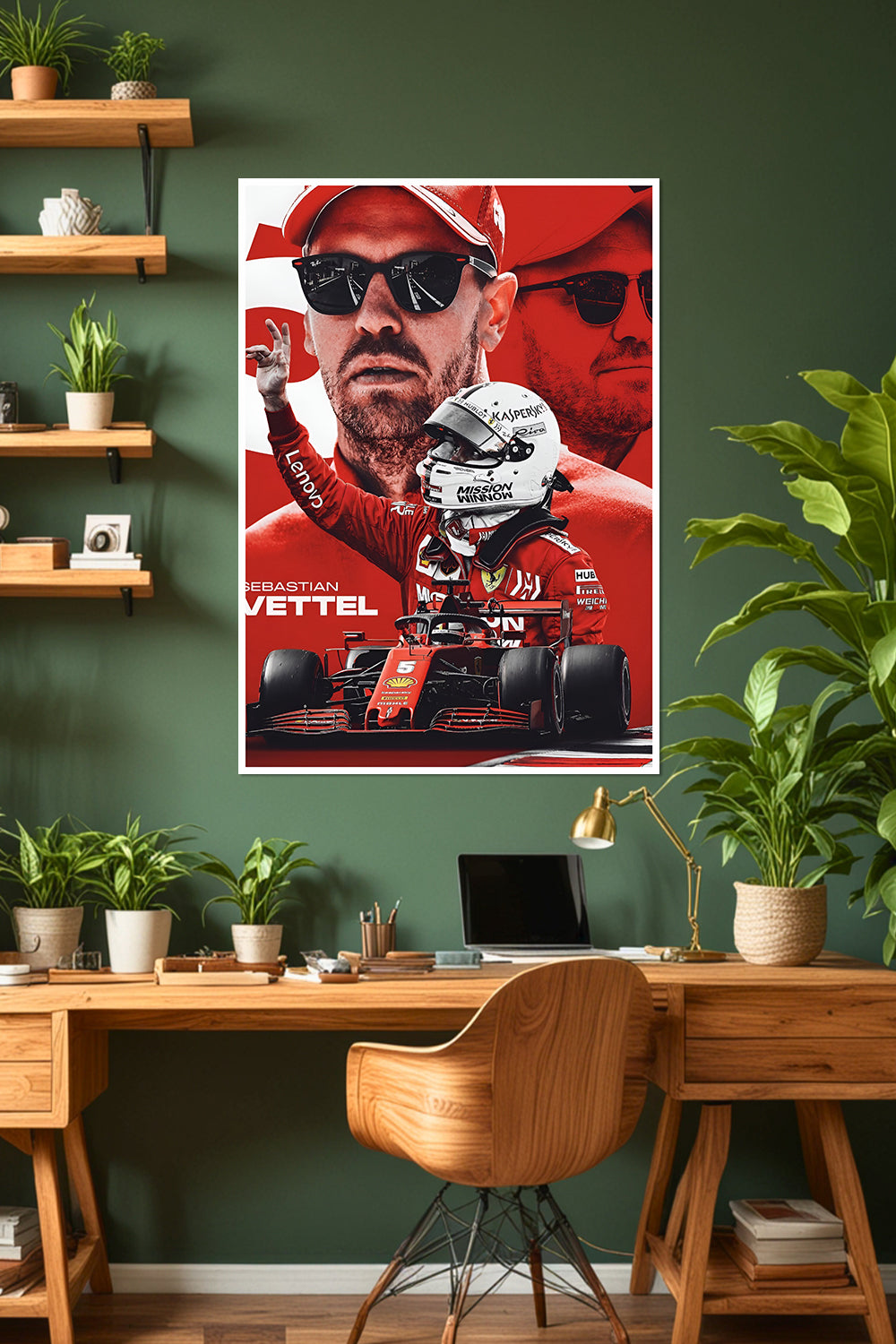 Sebastian Vettel & Charles Leclerc | Ferrari F1 | F1 Racing Poster