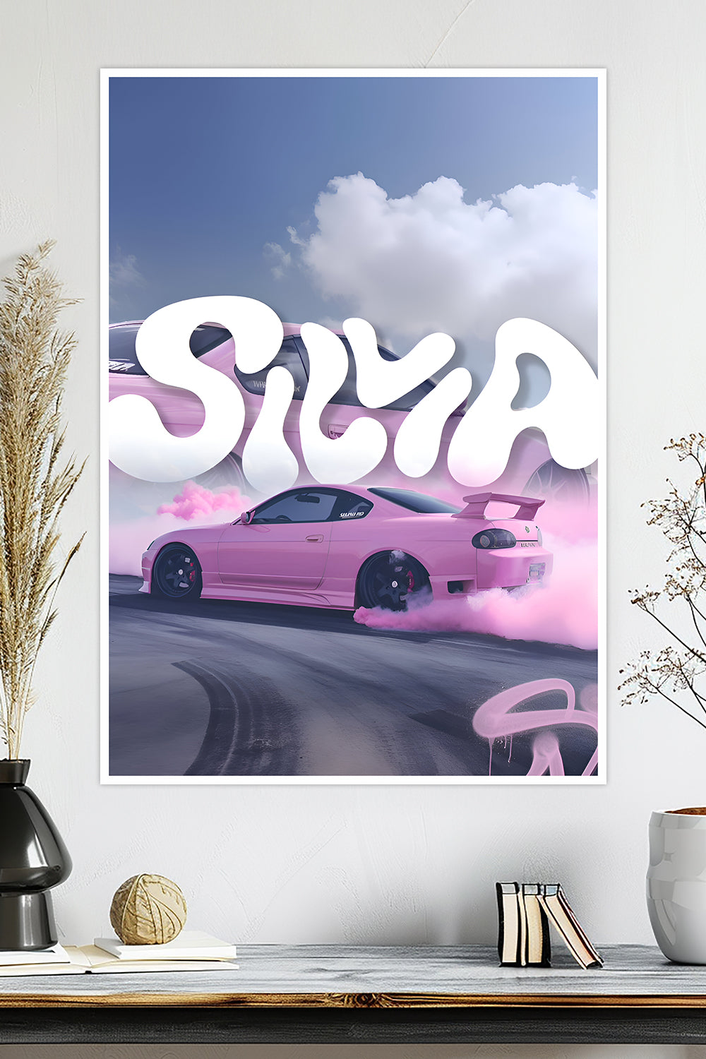 Nissan Silvia S15 | Pink Drift | Car Poster