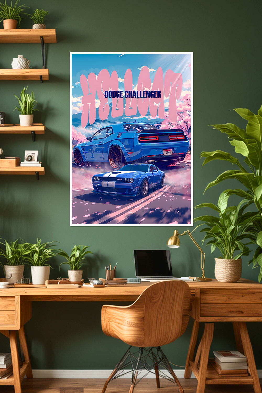 Dodge Challenger | Pink Sky | Car Poster