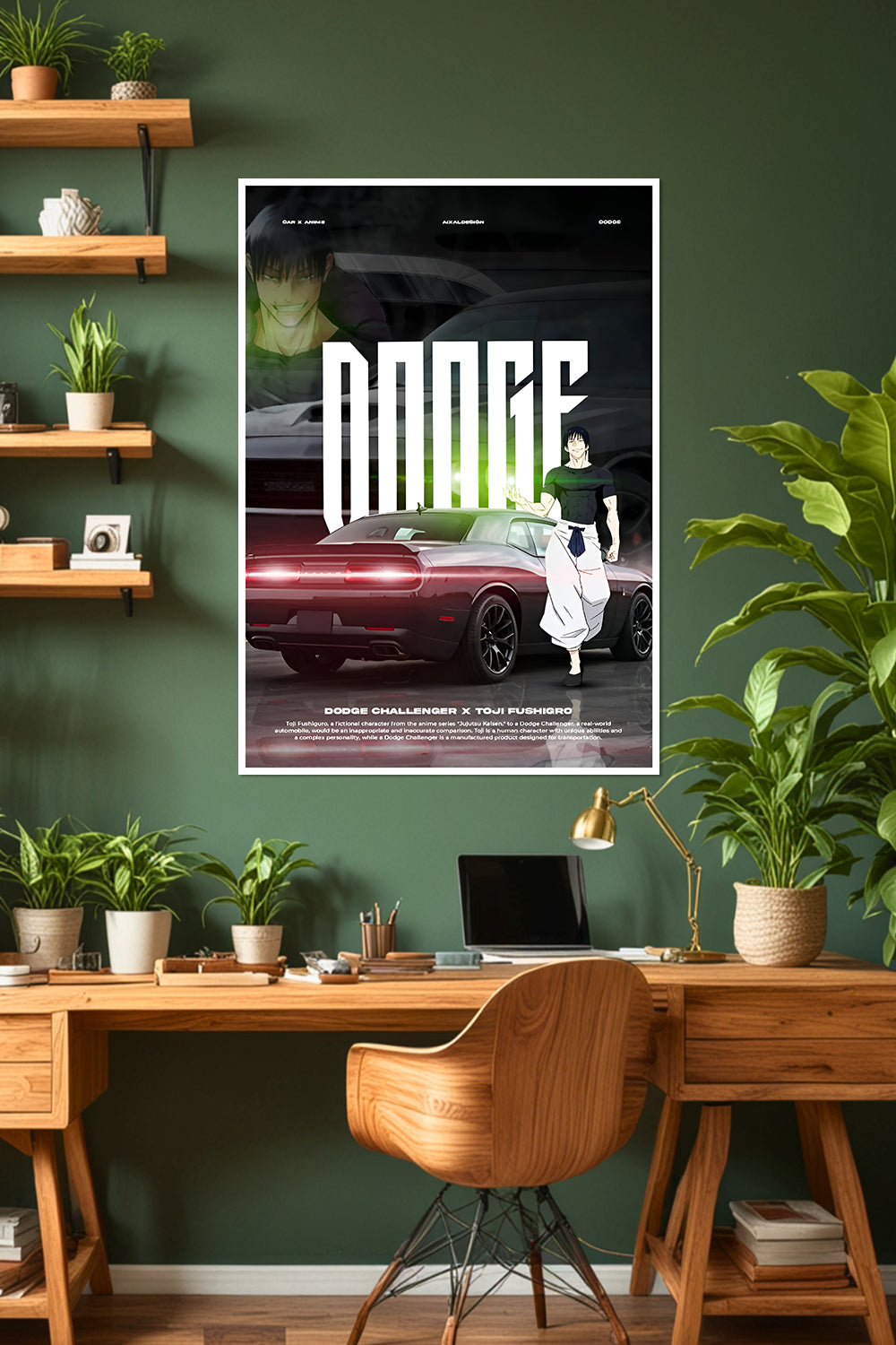 Dodge Challenger x Toji Fushiguro | Car Poster