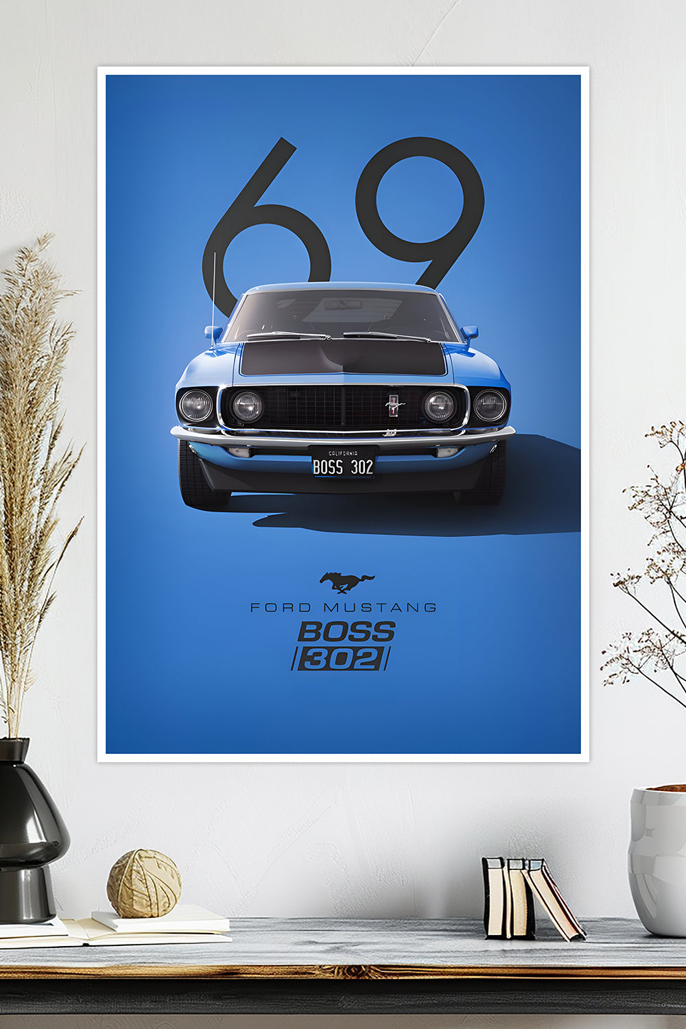 1969 Ford Mustang Boss 302 | Car Poster