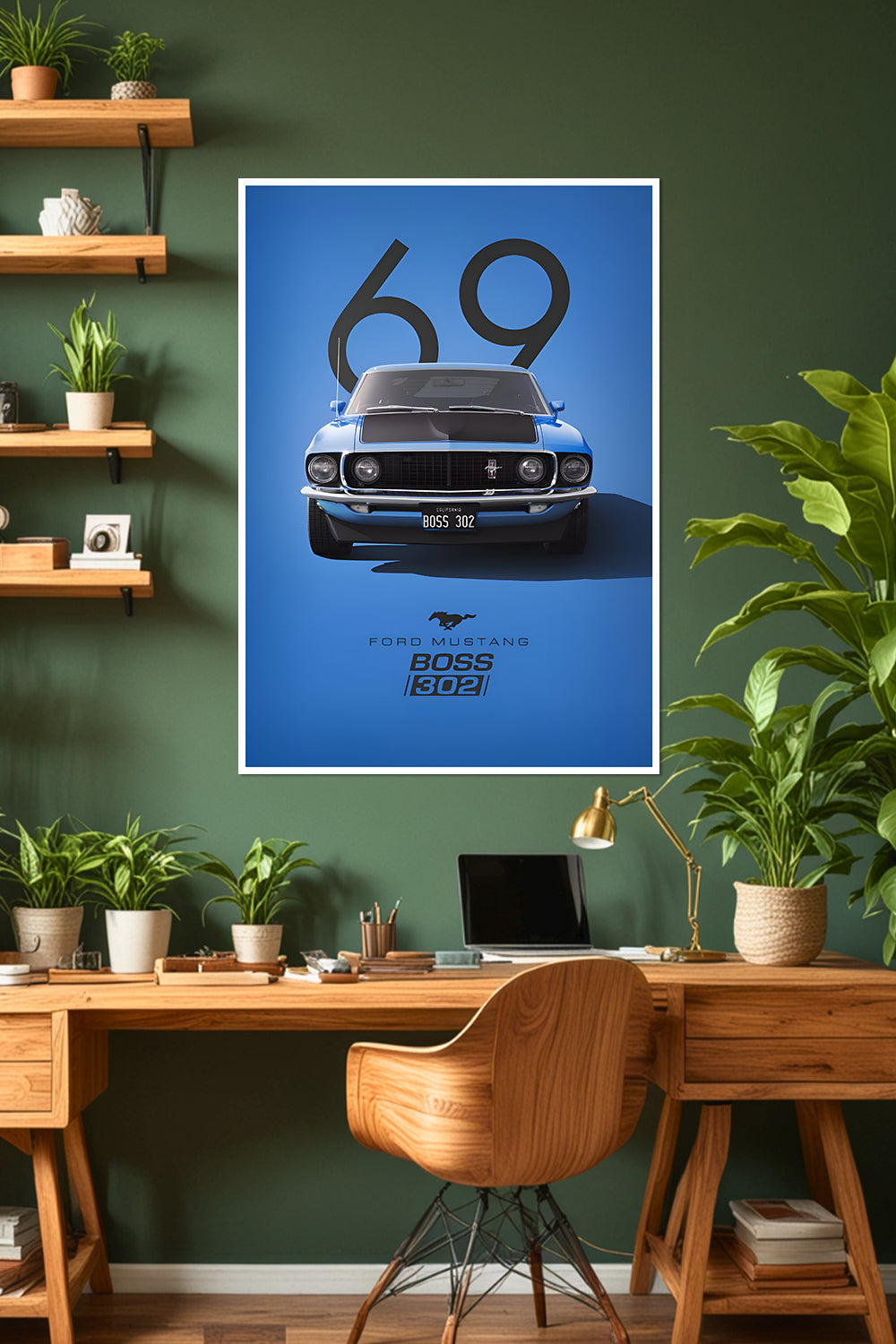 1969 Ford Mustang Boss 302 | Car Poster