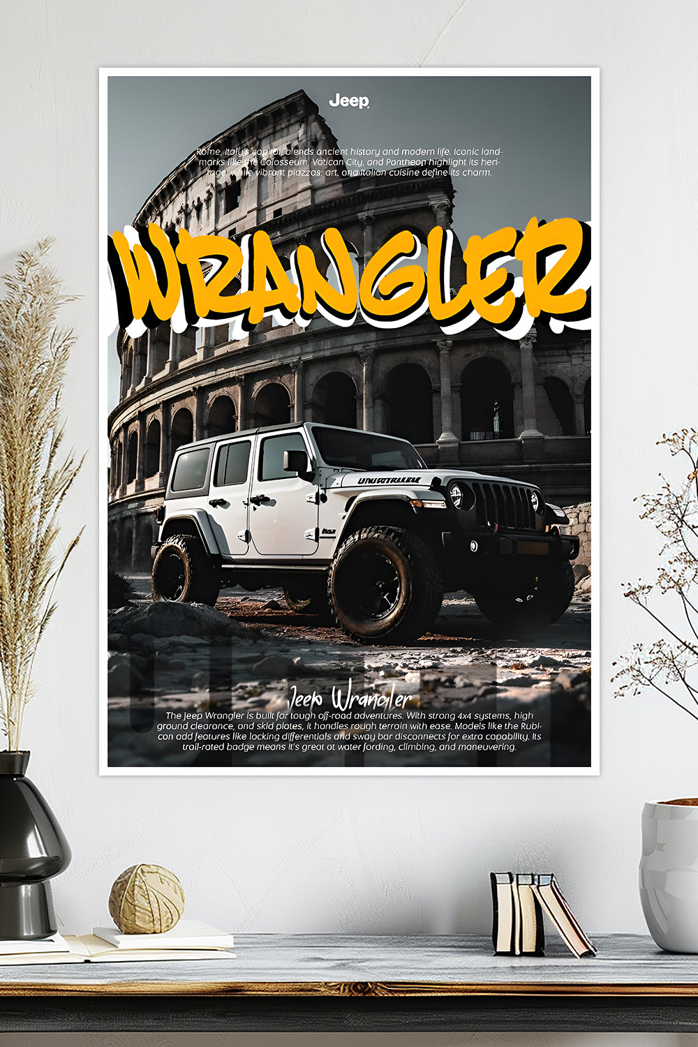 Jeep Wrangler | Colosseum | Car Poster