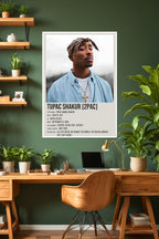 Tupac Shakur (2Pac) | Hip-Hop Legend | Rap Icon | Music Poster