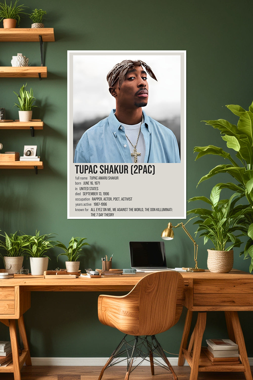 Tupac Shakur (2Pac) | Hip-Hop Legend | Rap Icon | Music Poster