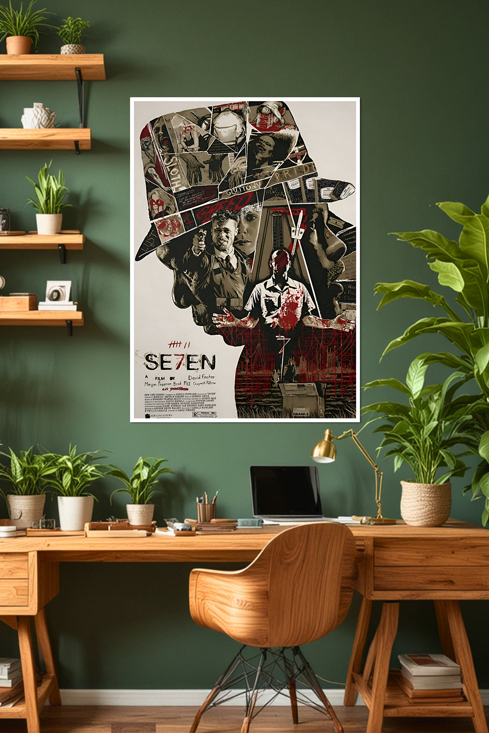 Se7en | Brad Pitt & Morgan Freeman | Movie Poster