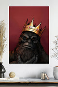 King Gorilla | Majestic Crowned Ape | Regal Jungle Ruler | Movie Poster