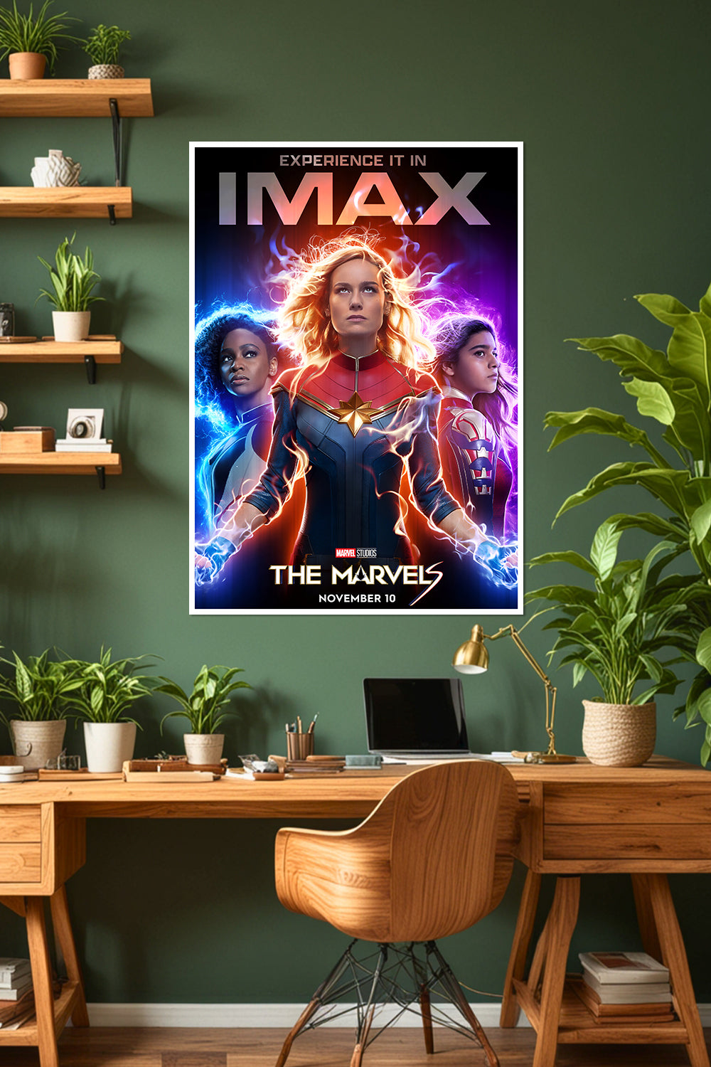 The Marvels | Captain Marvel, Ms. Marvel & Monica Rambeau | Marvel Poster