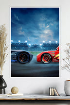 Cars 3 | Lightning McQueen vs Jackson Storm | Movie Poster