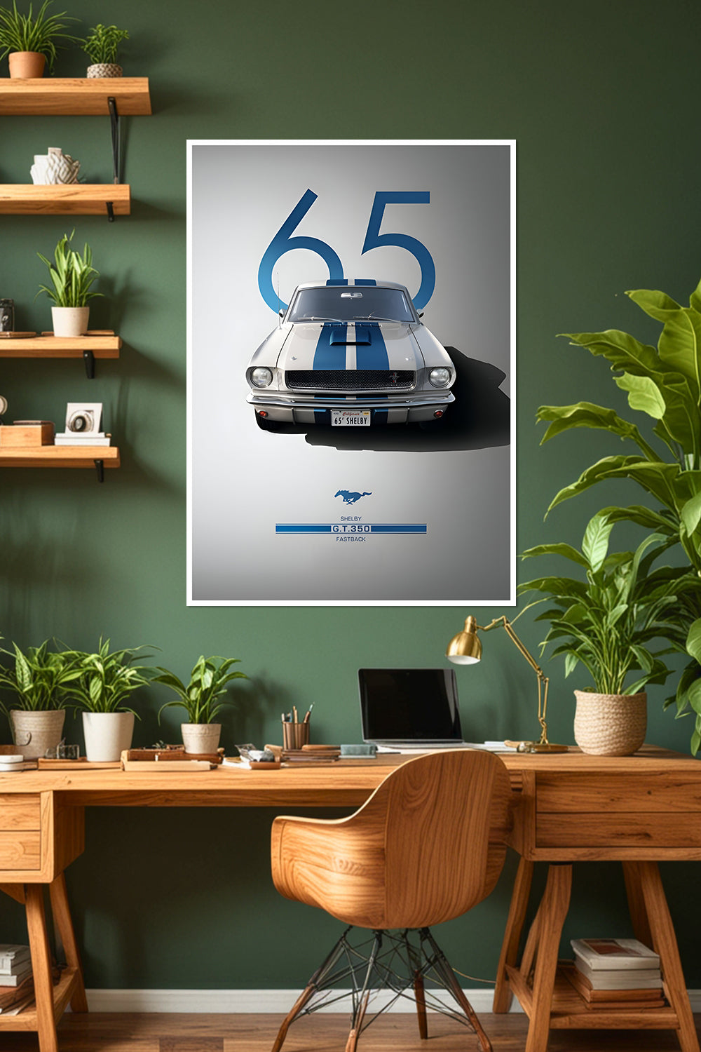 1965 Shelby GT350 | Classic Mustang | Car Poster