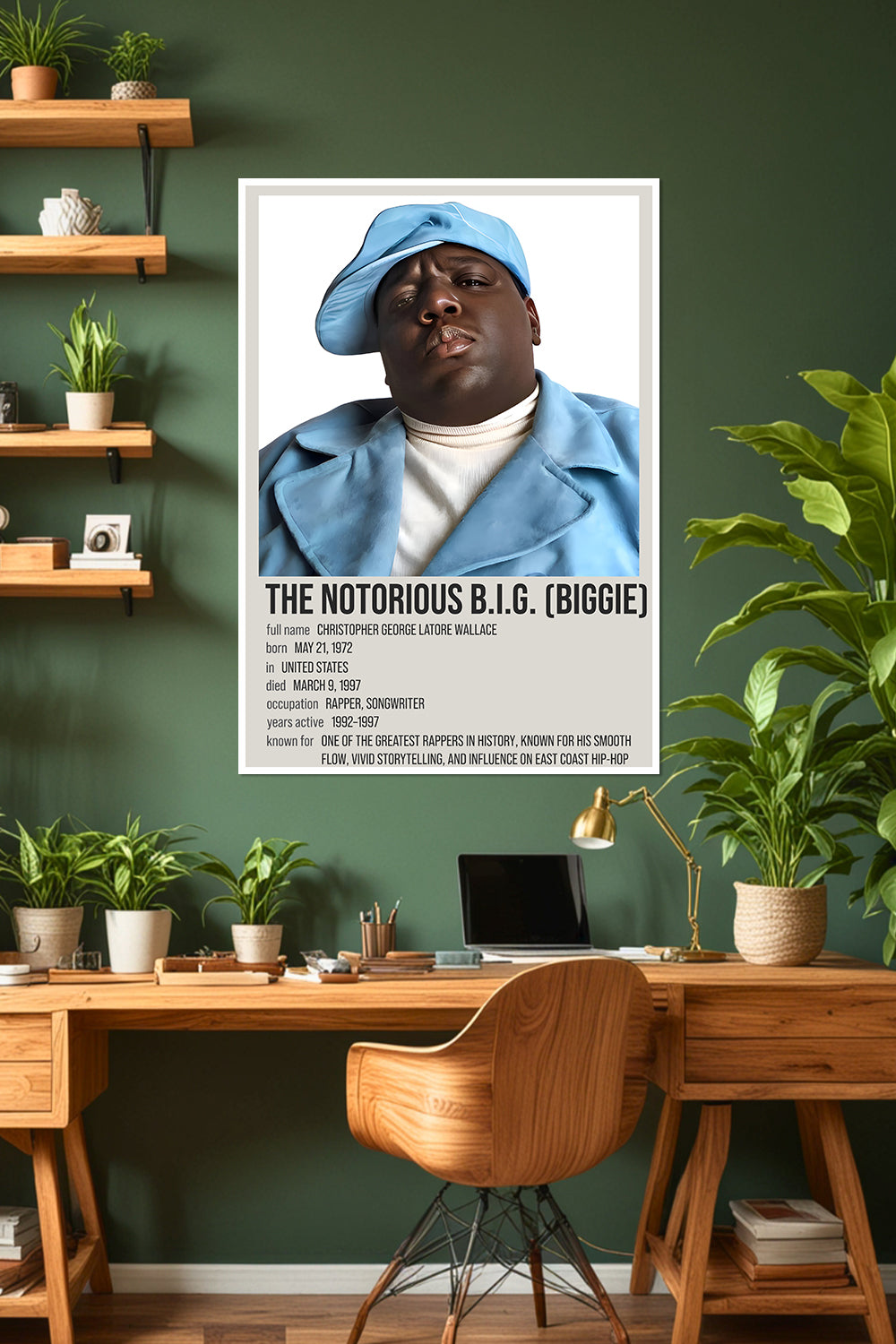 The Notorious B.I.G. (Biggie) | East Coast Hip-Hop Icon | Rap Legend | Music Poster