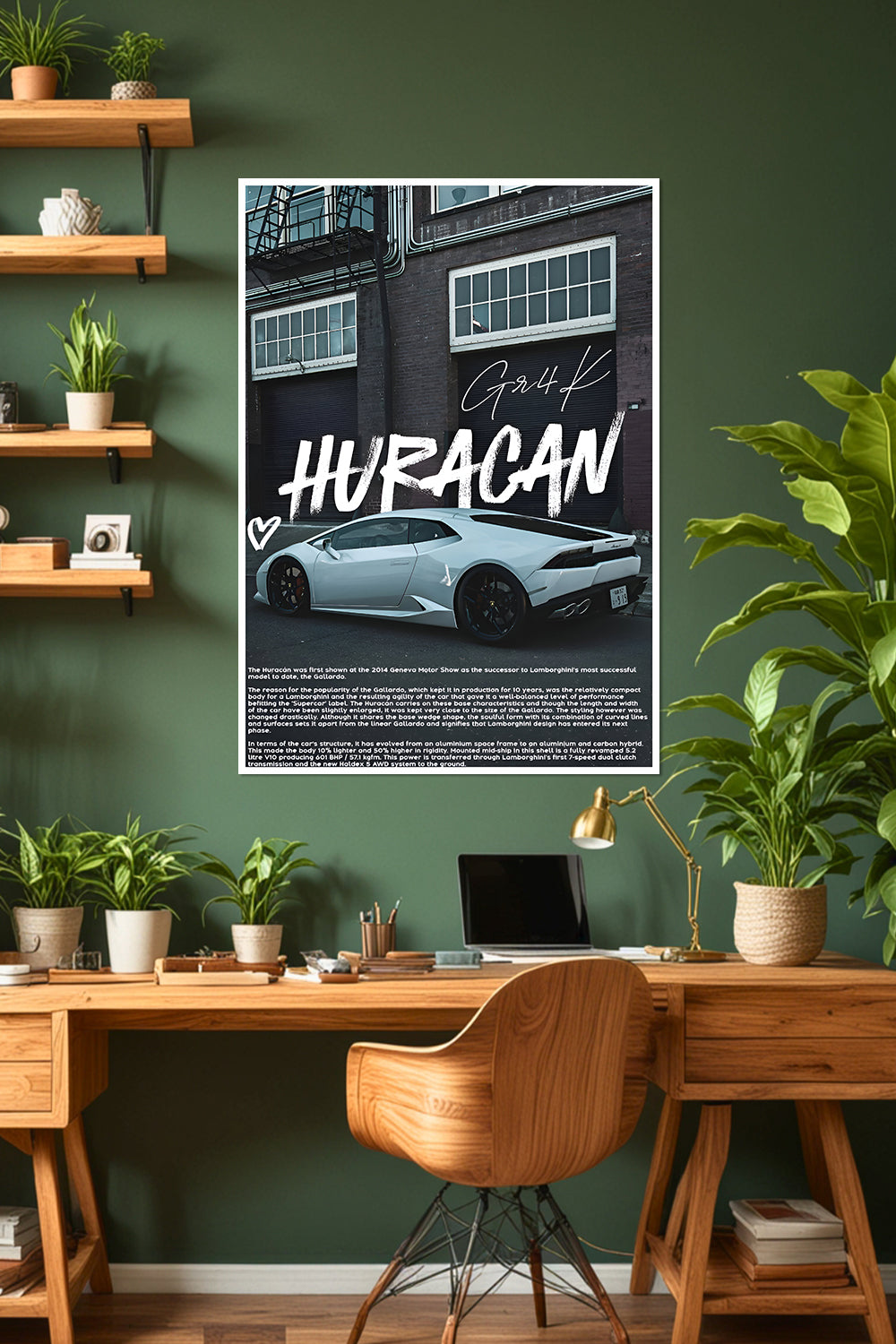 Lamborghini Huracán | Gr4k | Car Poster